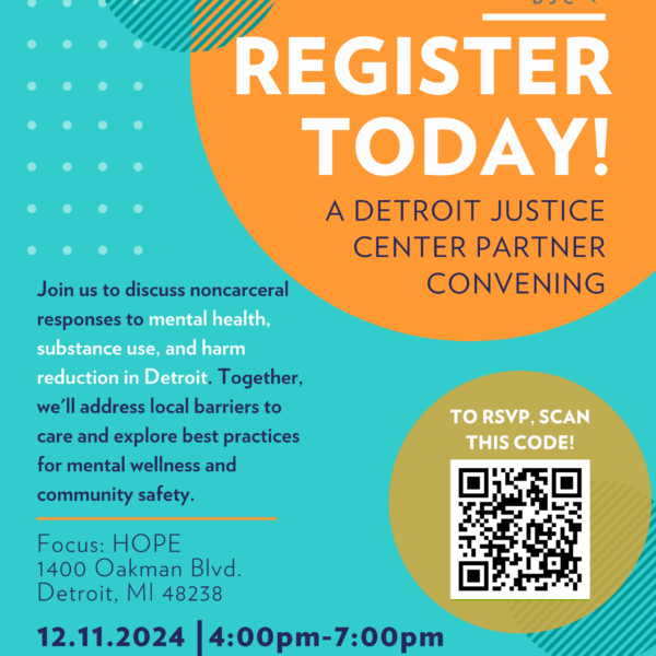 A flyer for the DJC Mental Health Partner Convening on 12/11/24 and 12/12/24