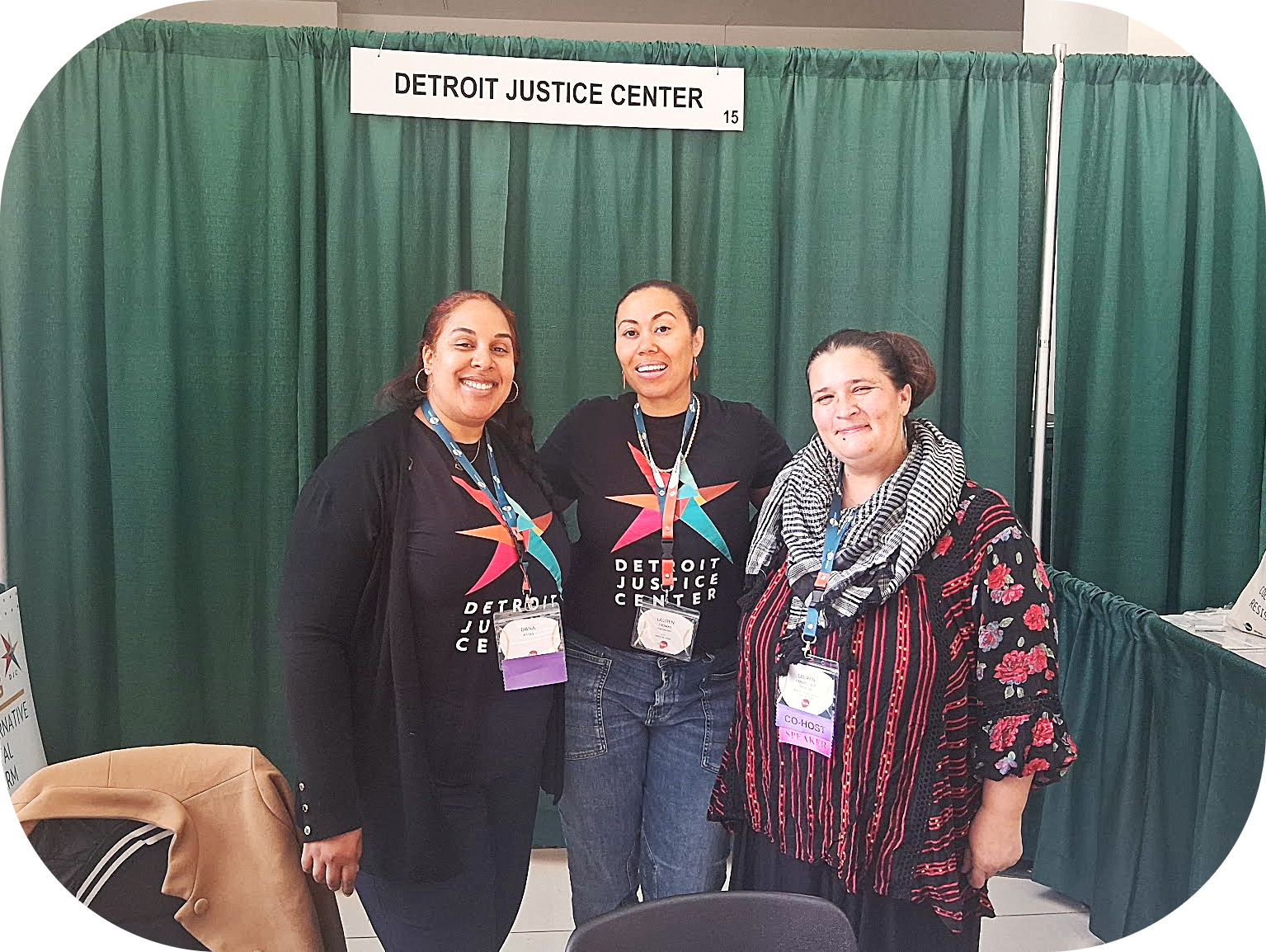 dpa conference DJC's Dana Hayes, Lauren Thomas, and Lauren Fardig-Diop at the Reform Confence